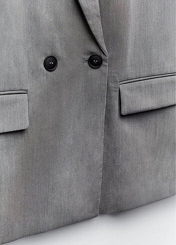 Zara Gri Blazer Ceket