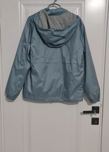 Gri Fermuarlı Yağmurluk - Görsel 3