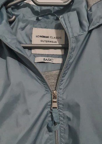 Gri Fermuarlı Yağmurluk - Görsel 2