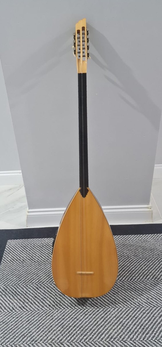 Bej ve Koyu Ahşap Renkli Bağlama - Görsel 2