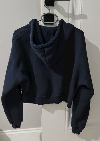 Fermuarlı Lacivert Kadın Sweatshirt - Görsel 3