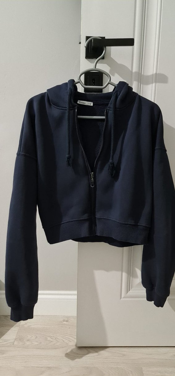 Fermuarlı Lacivert Kadın Sweatshirt - Görsel 4