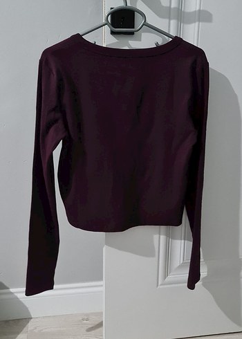 Düğmeli V Yaka Kadın Hırka - Görsel 3