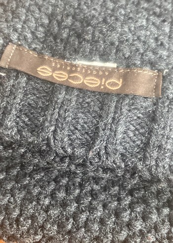 Nakışlı Triko Kız Eldiveni Gri - Görsel 4