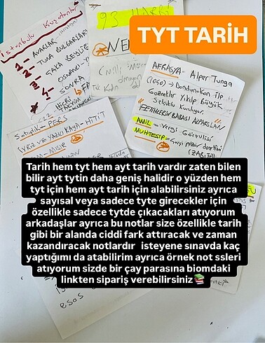 YKS 2026 Tyt-Ayt Tarih Özet Ders Notu