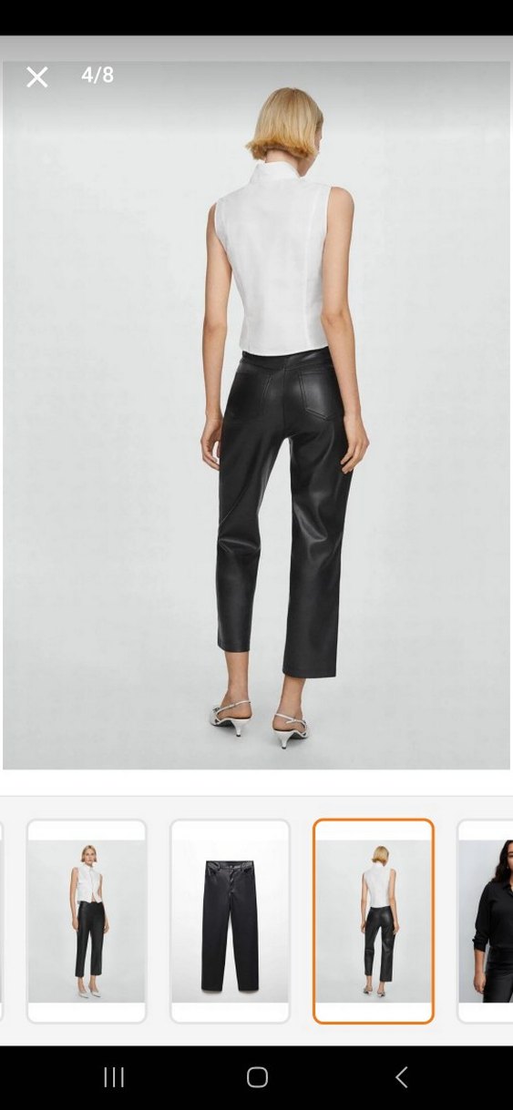 Mango Deri Pantolon - Görsel 2