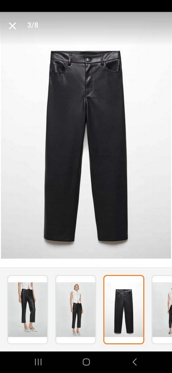 Mango Deri Pantolon - Görsel 3