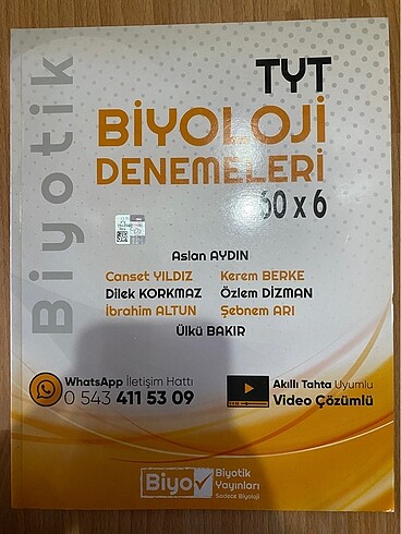 BİYOTİK TYT BİYOLOJİ DENEMELERİ