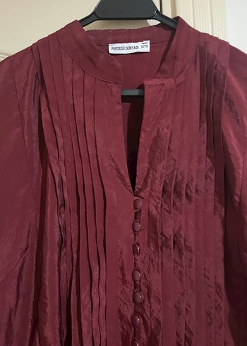 universal Beden bordo Renk Bordo Uzun Keten Elbise Pilili Bohem Stil
