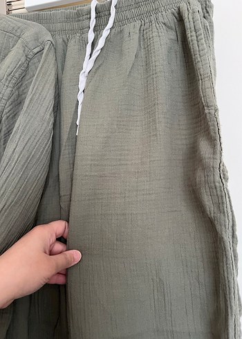 Müslin erkek takım haki renk umreye uygun - Görsel 6