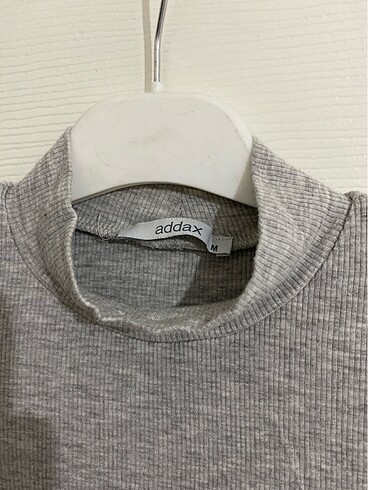 Addax Gri fitilli tshirt