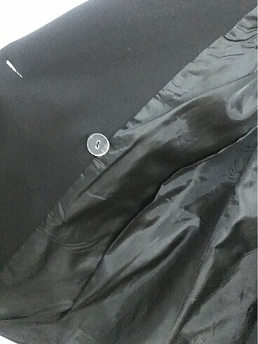 36 Beden Siyah Kruvaze Kesim Blazer Ceket