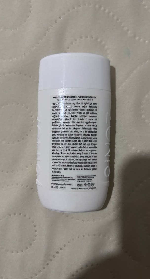 Sinoz SPF50 Günlük Sıvı Güneş Koruyucu - Görsel 2