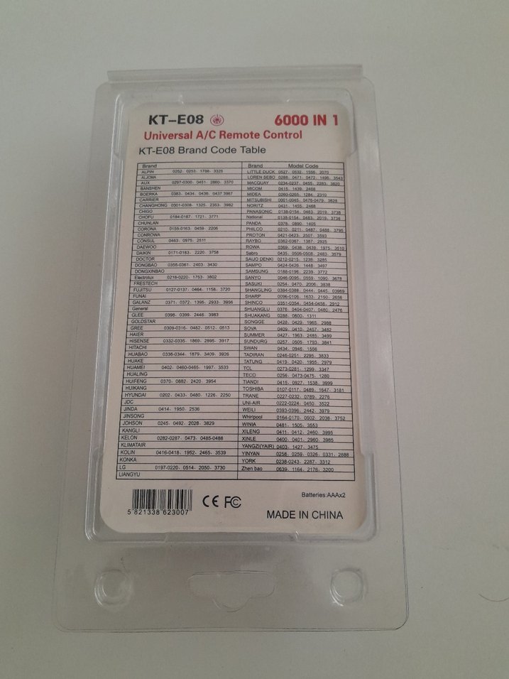 Beyaz Evrensel Klima Kumandası TECONTROL - Görsel 2