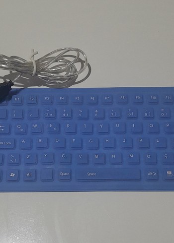 Renkli Mavi Silikon Klavye - Görsel 3