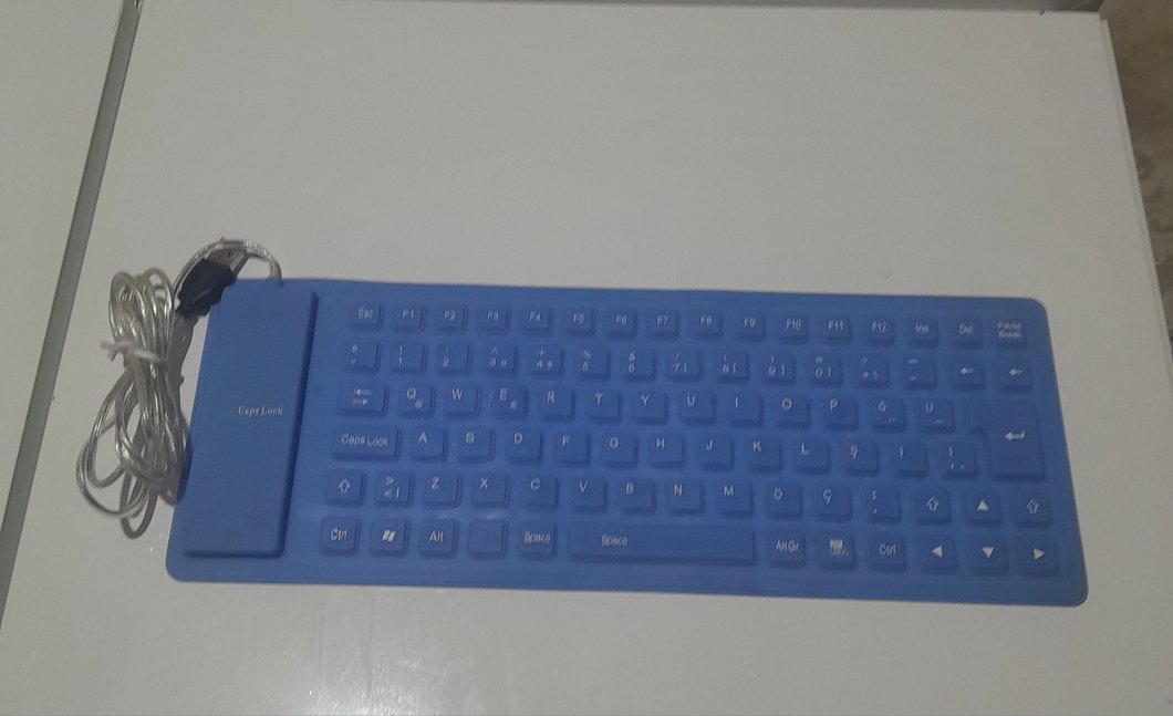 Renkli Mavi Silikon Klavye - Görsel 4