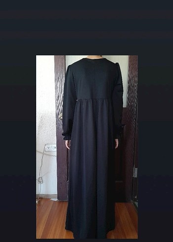 Diğer Uzun Siyah Gotik Kadın Elbise