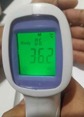 Gri Temassız Dijital Ateş Ölçer - Görsel 5