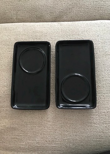 Siyah Desenli Seramik Fincan ve Tabak Seti - Görsel 5