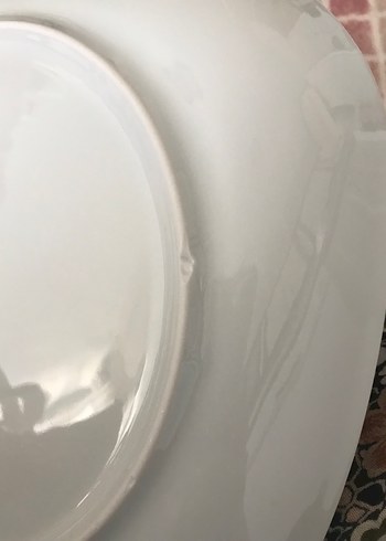 Mor Detaylı Gri Porselen Tabak Seti - Görsel 5