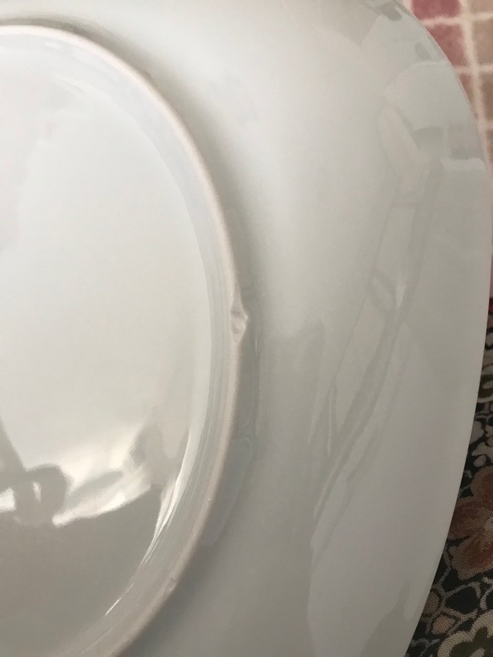 Mor Detaylı Gri Porselen Tabak Seti - Görsel 5