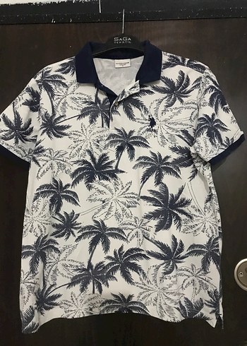 Erkek Kısa Kollu Desenli Polo Tişört - Görsel 2