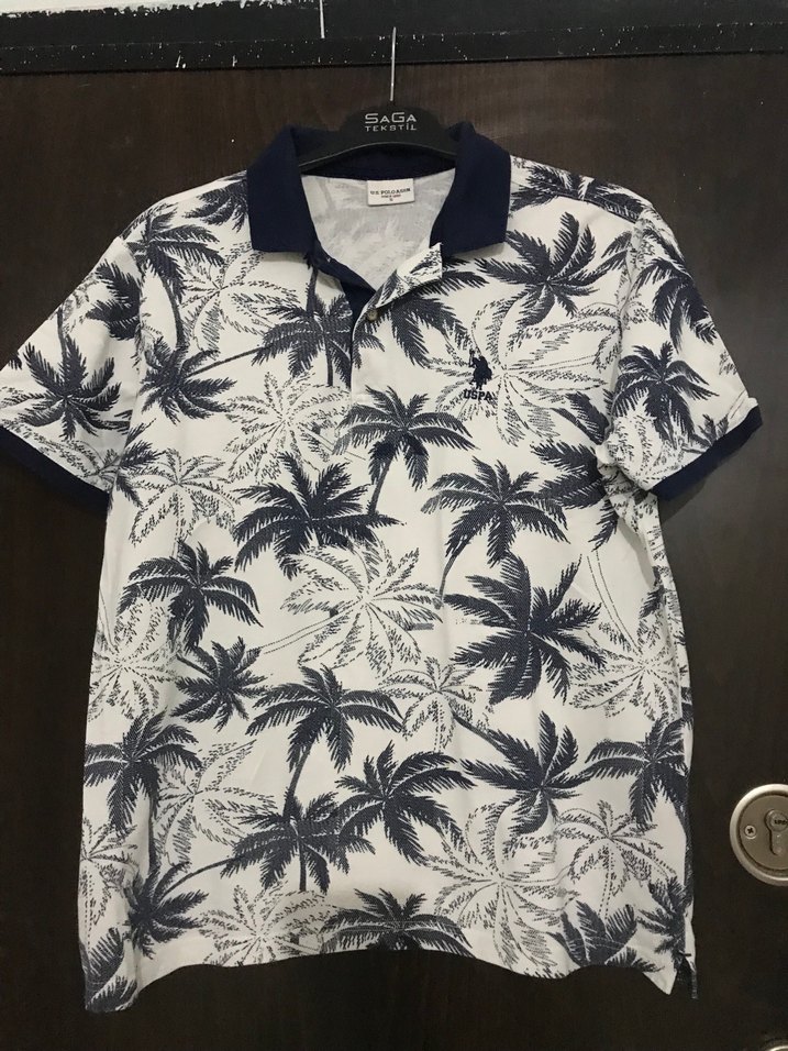 Erkek Kısa Kollu Desenli Polo Tişört - Görsel 2