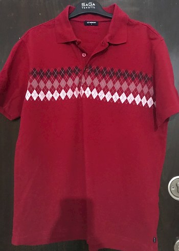 Kırmızı Polo Yaka Erkek Tişört - Görsel 2
