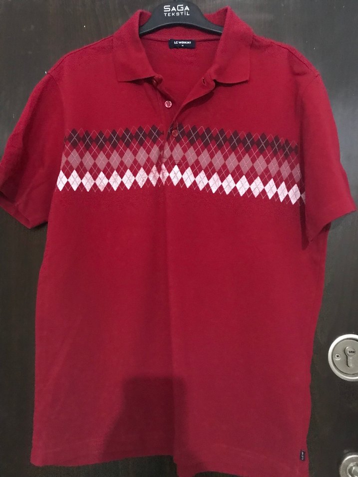 Kırmızı Polo Yaka Erkek Tişört - Görsel 2