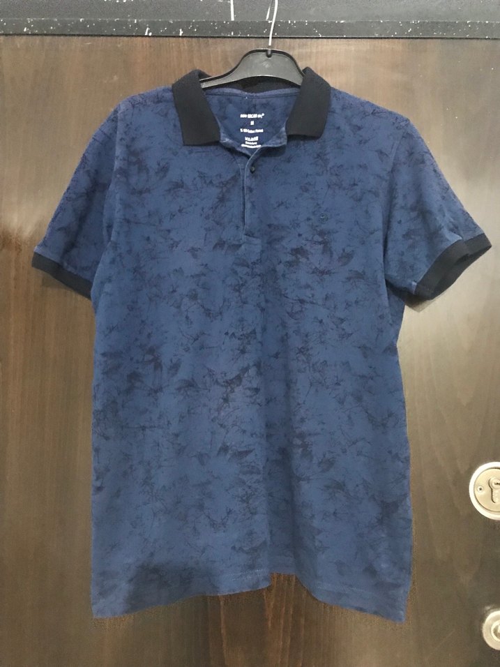 Lacivert Batik Desenli Erkek Polo Tişört - Görsel 2