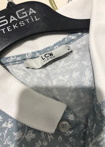 Gri Desenli Kısa Kollu Polo Tişört - Görsel 4