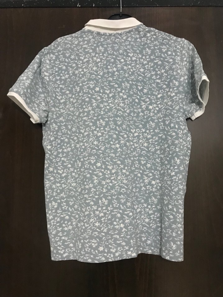 Gri Desenli Kısa Kollu Polo Tişört - Görsel 3