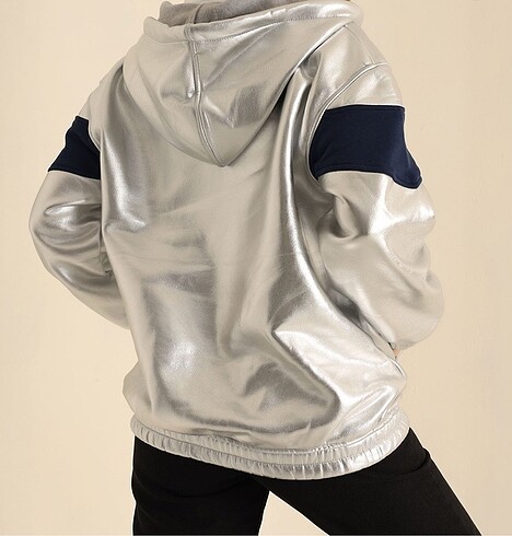 Zara Lacivert İçi Şardonlu Varak Sweat