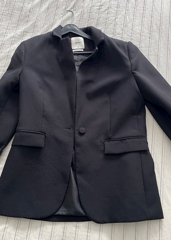 Düğmeli Siyah Kadın Blazer Ceket