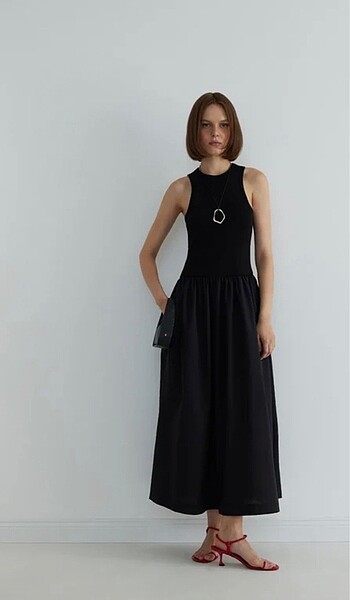 Suud collection holy maxi elbise siyah