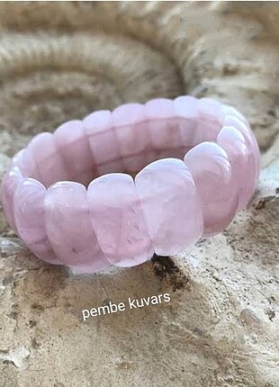 Pembe kuvars bileklik 