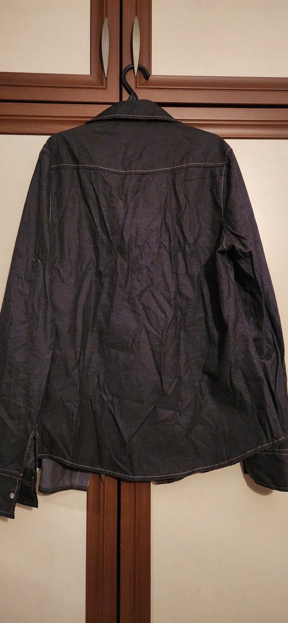 Uzun Kollu Lacivert Polo Erkek Gömlek - Görsel 3