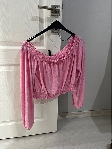 H&M düşük omuz bluz