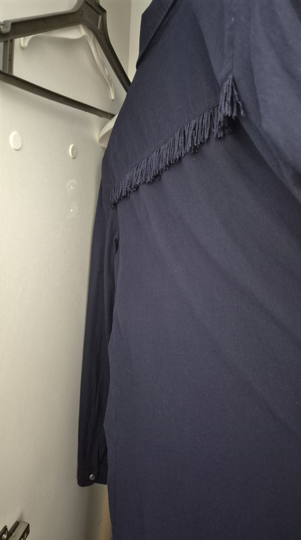 Nakışlı Püsküllü Lacivert Kız çocuk Gömlek - Görsel 3