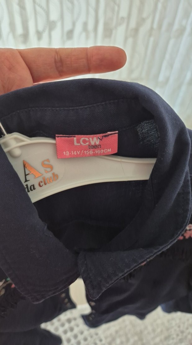 Nakışlı Püsküllü Lacivert Kız çocuk Gömlek - Görsel 2