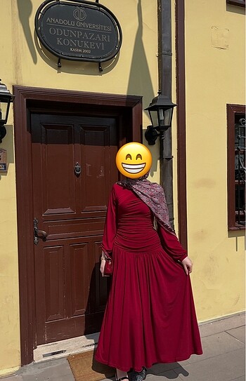 Bordo elbise