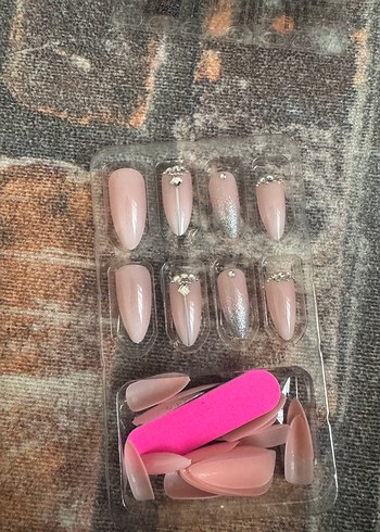 Sheinside Pastel Bej Takma Tırnak Seti