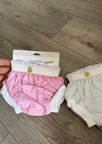 18-24 Ay Beden Bebek aşıştırma külodu 2'li Pastel Renkli