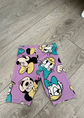 2 Yaş Beden Kız Bebek Renkli Baskılı Kısa Kollu Takım