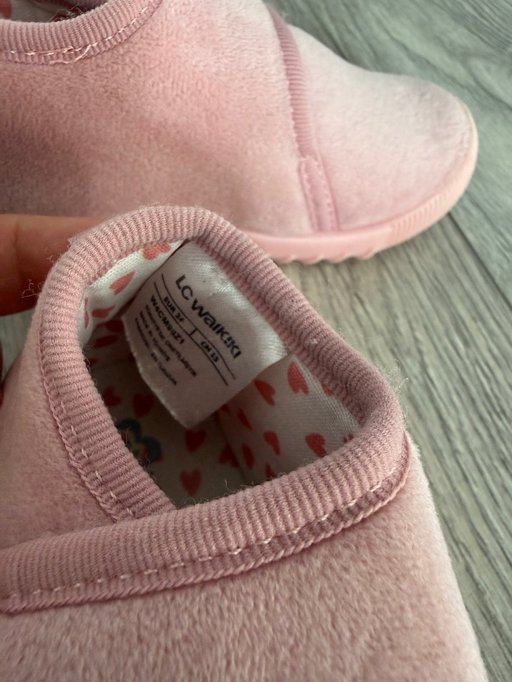 Kız Çocuk Pembe Sıcak Ev Terliği - Görsel 4