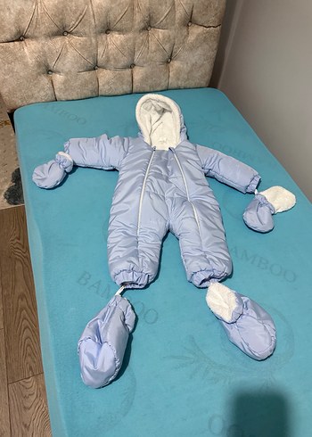 Mavi Bebek Polar Montlu Kar Tulumu - Görsel 2