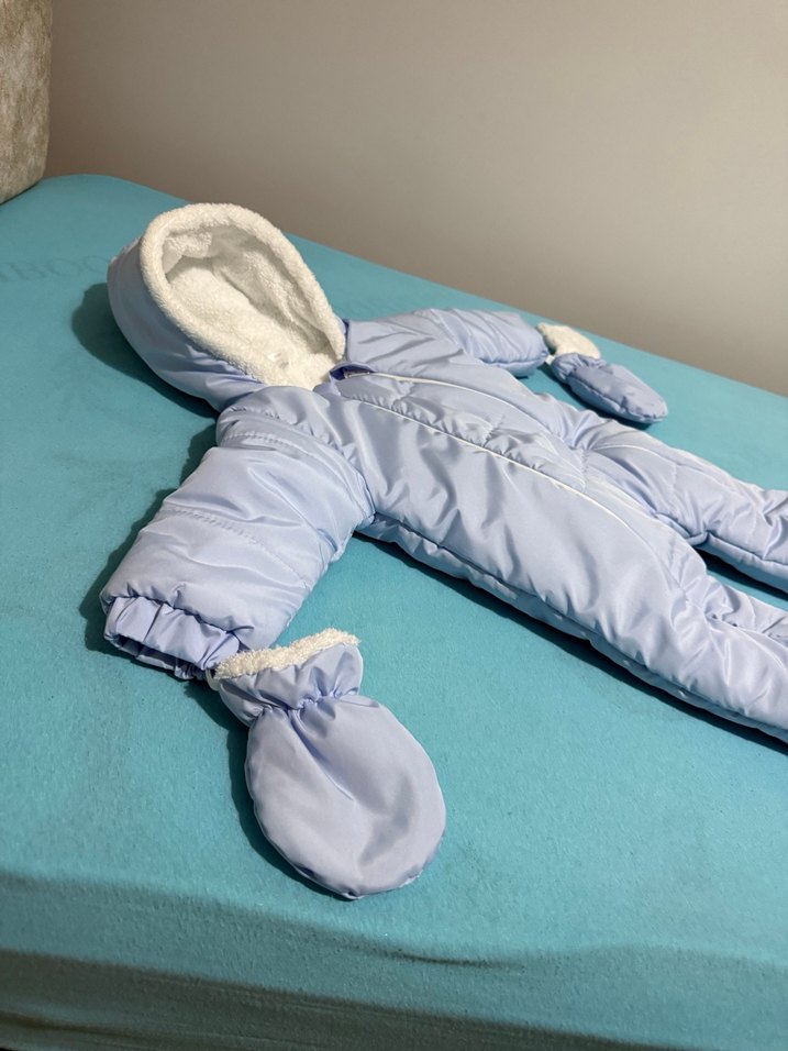 Mavi Bebek Polar Montlu Kar Tulumu - Görsel 3