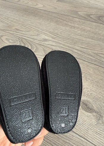 Kız Çocuk Siyah Goth Babet Ayakkabı Velcro - Görsel 3