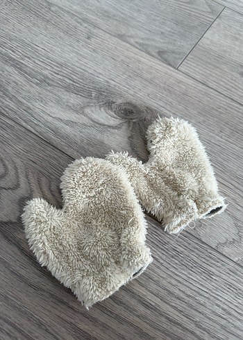 Kız Çocuk Bej Kürk Detaylı Eldiven - Görsel 2