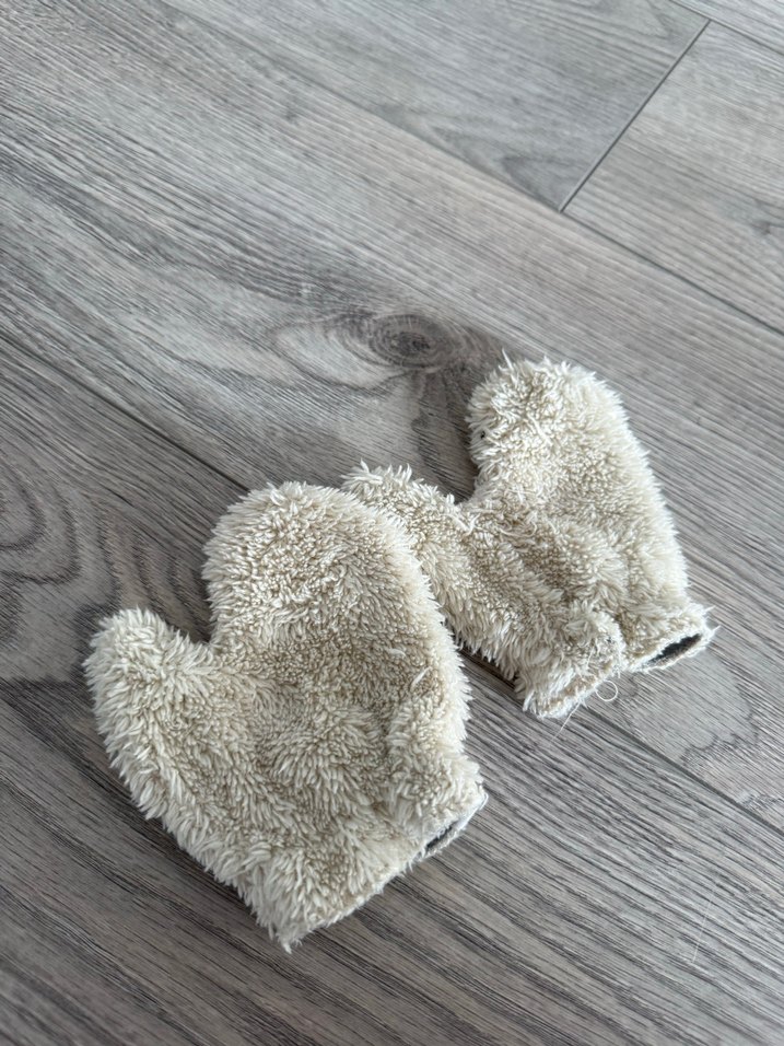 Kız Çocuk Bej Kürk Detaylı Eldiven - Görsel 2